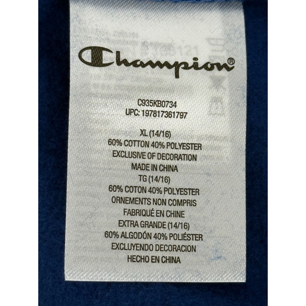 Champion Boys Blue Fleece Joggers Sweatpants Sz XL‎ 14/16 NEW - Picture 10 of 12